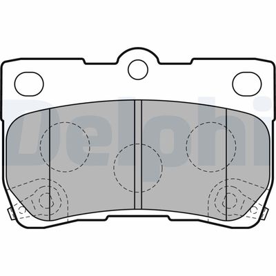 Комплект тормозных колодок, дисковый тормоз DELPHI LP2130