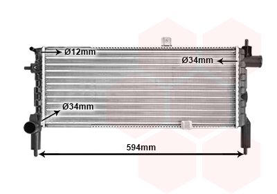 Radiators, Motora dzesēšanas sistēma VAN WEZEL 37002074