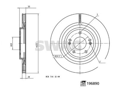 Bremžu diski SWAG 33 11 2373