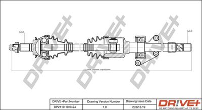 Piedziņas vārpsta Dr!ve+ DP2110.10.0424