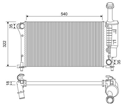 Radiators, Motora dzesēšanas sistēma VALEO 735175