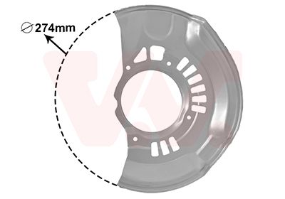 Dubļu sargs, Bremžu disks VAN WEZEL 5308371