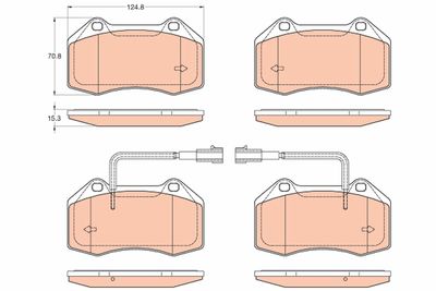 Bremžu uzliku kompl., Disku bremzes TRW GDB2045