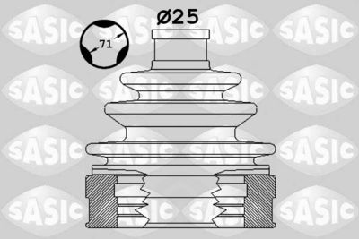 Комплект пыльника, приводной вал SASIC 1904055