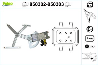 Стеклоподъемник VALEO 850302
