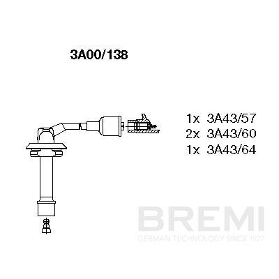 Augstsprieguma vadu komplekts BREMI 3A00/138