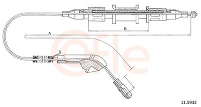 Тросик, cтояночный тормоз COFLE 92.11.5942