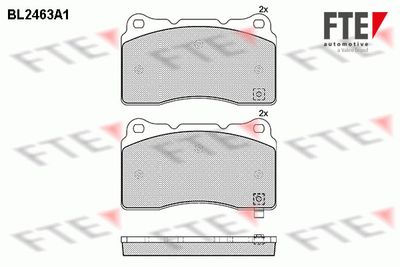 Bremžu uzliku kompl., Disku bremzes FTE 9010748