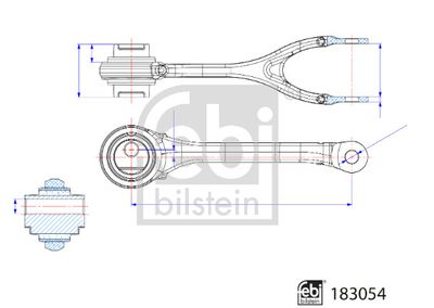 Neatkarīgās balstiekārtas svira, Riteņa piekare FEBI BILSTEIN 183054