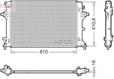 Радиатор, охлаждение двигателя DENSO DRM41038