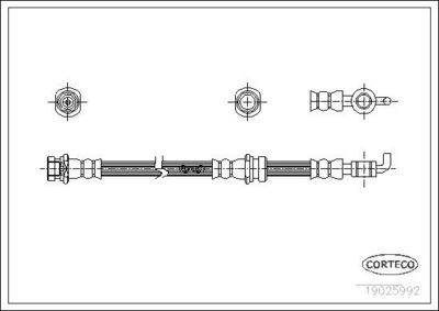 Bremžu šļūtene CORTECO 19025992