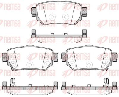 Bremžu uzliku kompl., Disku bremzes REMSA 1582.02