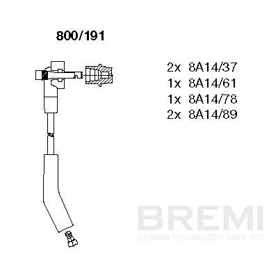 Augstsprieguma vadu komplekts BREMI 800/191