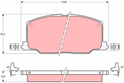 Комплект тормозных колодок, дисковый тормоз TRW GDB798