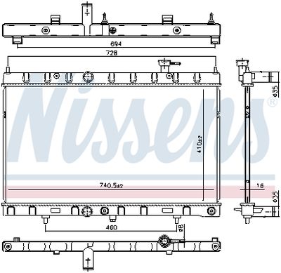 Radiators, Motora dzesēšanas sistēma NISSENS 606312