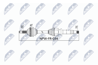 Приводной вал NTY NPW-FR-034