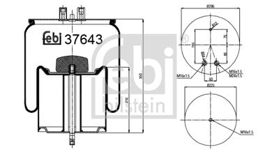 Pneimoatsperes spilvens, Pneimopiekare FEBI BILSTEIN 37643