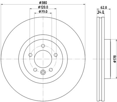 Bremžu diski HELLA PAGID 8DD 355 132-951