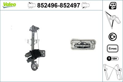 Стеклоподъемник VALEO 852496