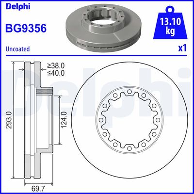 Bremžu diski DELPHI BG9356