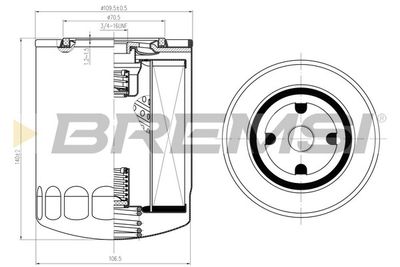 Масляный фильтр BREMSI FL1424