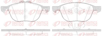 Bremžu uzliku kompl., Disku bremzes REMSA 1082.50