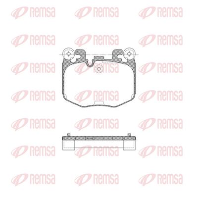 Комплект тормозных колодок, дисковый тормоз REMSA X2040.10