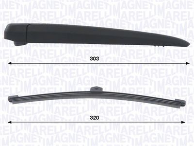 Stikla tīrītāju sviru kompl., Stiklu tīrīšanas sistēma MAGNETI MARELLI 000723180464