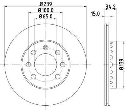 Bremžu diski HELLA PAGID 8DD 355 107-581