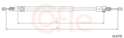 Тросик, cтояночный тормоз COFLE 92.10.6776