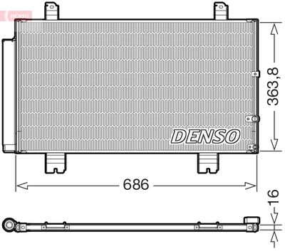 Конденсатор, кондиционер DENSO DCN51016