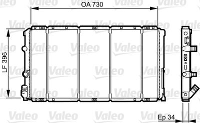 Radiators, Motora dzesēšanas sistēma VALEO 732050