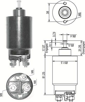 Ievilcējrelejs, Starteris MAGNETI MARELLI 940113050531