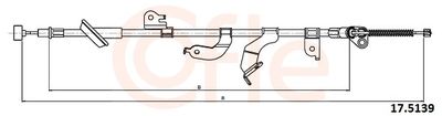 Тросик, cтояночный тормоз COFLE 92.17.5139