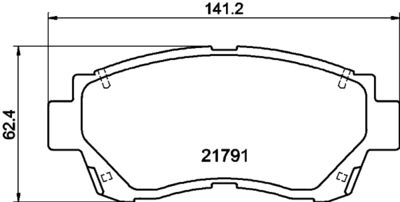 Bremžu uzliku kompl., Disku bremzes HELLA PAGID 8DB 355 016-771