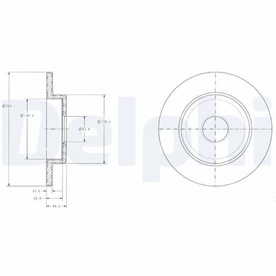 Bremžu diski DELPHI BG3761