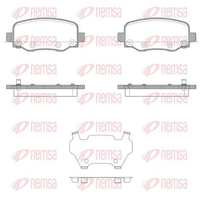 Bremžu uzliku kompl., Disku bremzes REMSA 1578.05