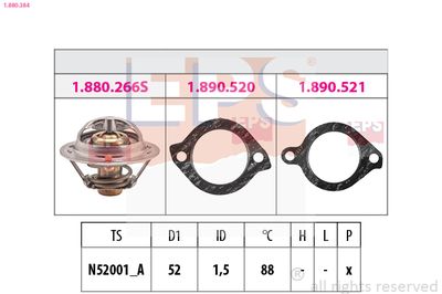 Термостат, охлаждающая жидкость EPS 1.880.384