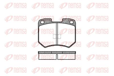 Bremžu uzliku kompl., Disku bremzes REMSA 0019.00