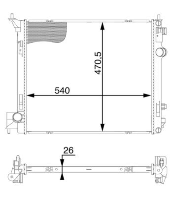 Radiators, Motora dzesēšanas sistēma MAHLE CR 1594 000S