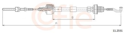 Трос, управление сцеплением COFLE 92.11.2531