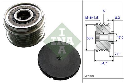 Ģeneratora brīvgaitas mehānisms Schaeffler INA 535 0211 10
