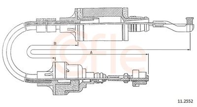 Трос, управление сцеплением COFLE 92.11.2552