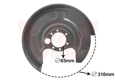 Dubļu sargs, Bremžu disks VAN WEZEL 0322373