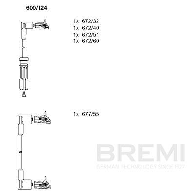 Комплект проводов зажигания BREMI 600/124