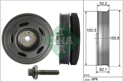 Комплект ременных шкивов, коленчатый вал Schaeffler INA 544 0515 20
