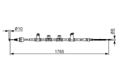Тросик, cтояночный тормоз BOSCH 1 987 482 921