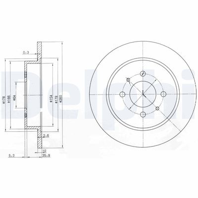 Bremžu diski DELPHI BG3102
