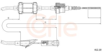Трос, управление сцеплением COFLE 92.412.10