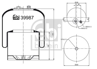 Pneimoatsperes spilvens, Pneimopiekare FEBI BILSTEIN 39987